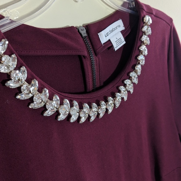Liz Claiborne Tops - 🌻Liz Claiborne embellished maroon blouse